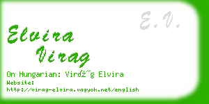 elvira virag business card